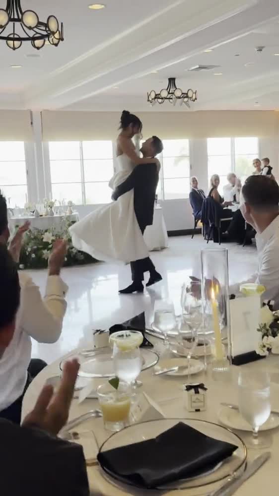 the first dance in the ballroom